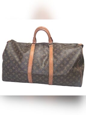 Louis Vuitton Brown Monogram Keepall 50 Travel Bag